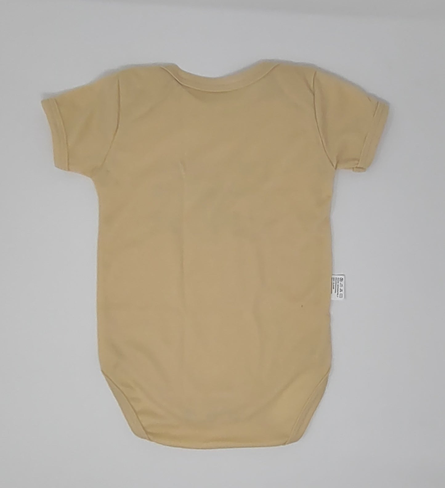 back of be mine infant bodysuit light yellow
