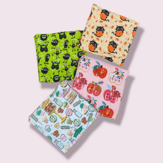 Halloween & Fall 3 Layer Burp Towels