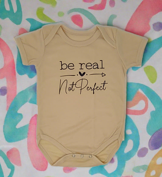 Be Real Infant Bodysuit Light yellow