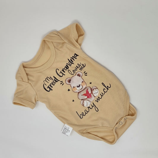 Great Grandma Loves Me Beary Much Body Suit