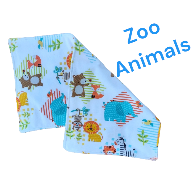Spring Pastel Prints 3 Layer Burp Towels