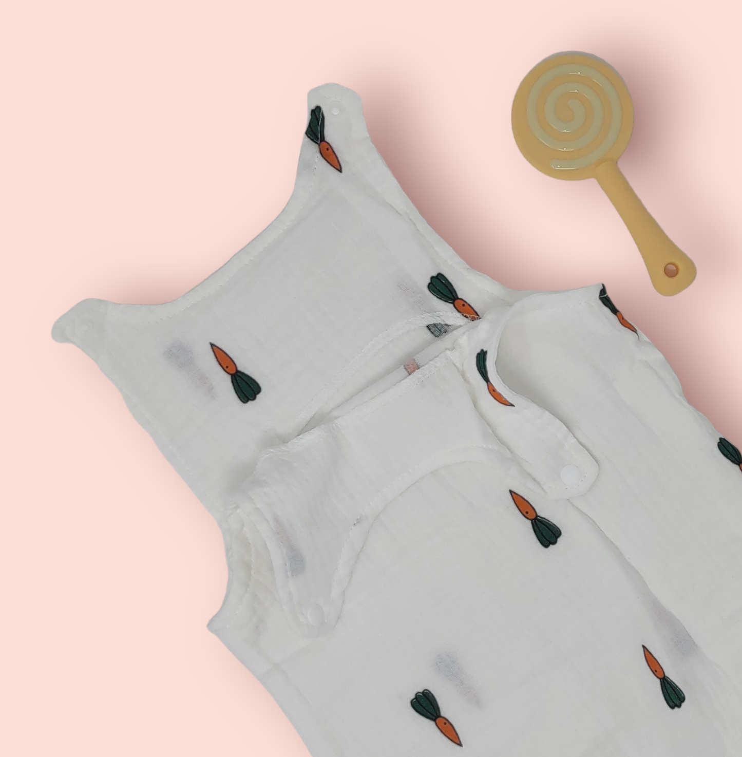 Infant Spring Romper with Carrots