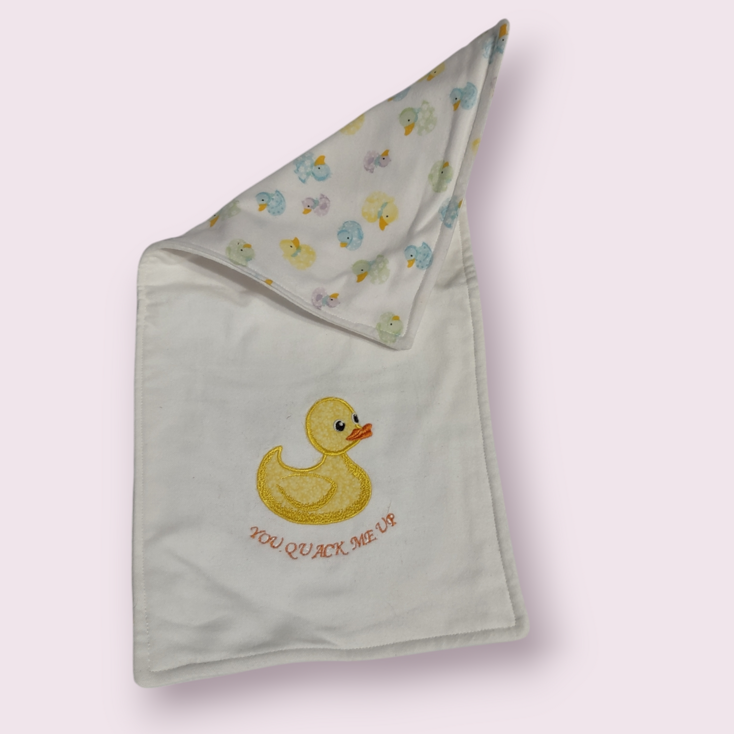 Duckies Bibs Burp Cloth Blanket Sets Handmade 3-Layer
