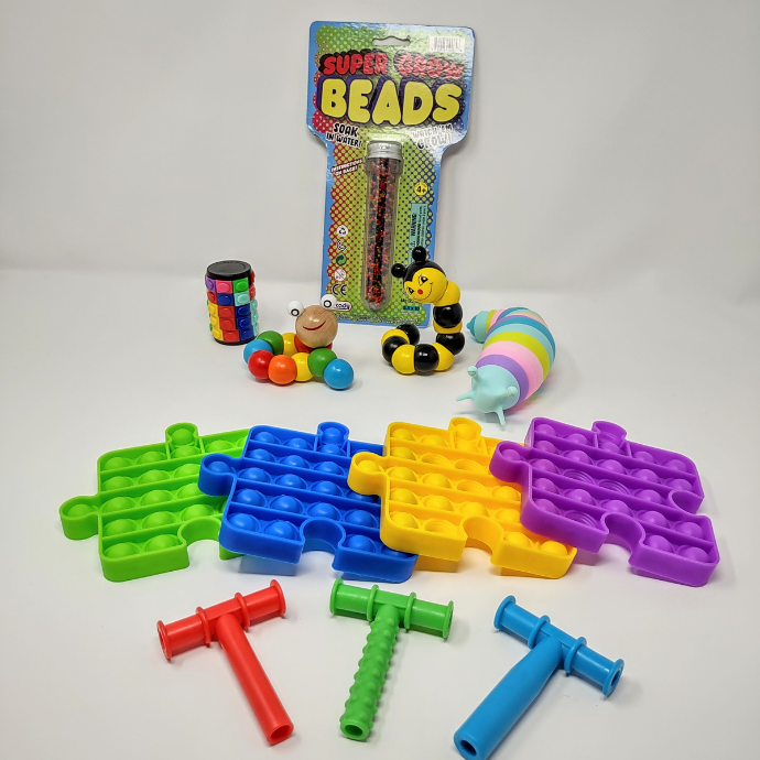 group of sensory and fidget toys 