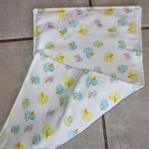 duckies 3 layer cotton burp towel 