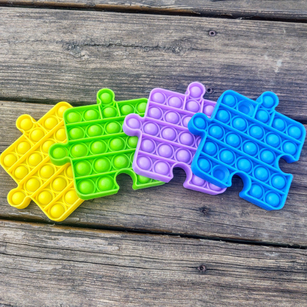 4 pieces puzzle fidget pop it toy